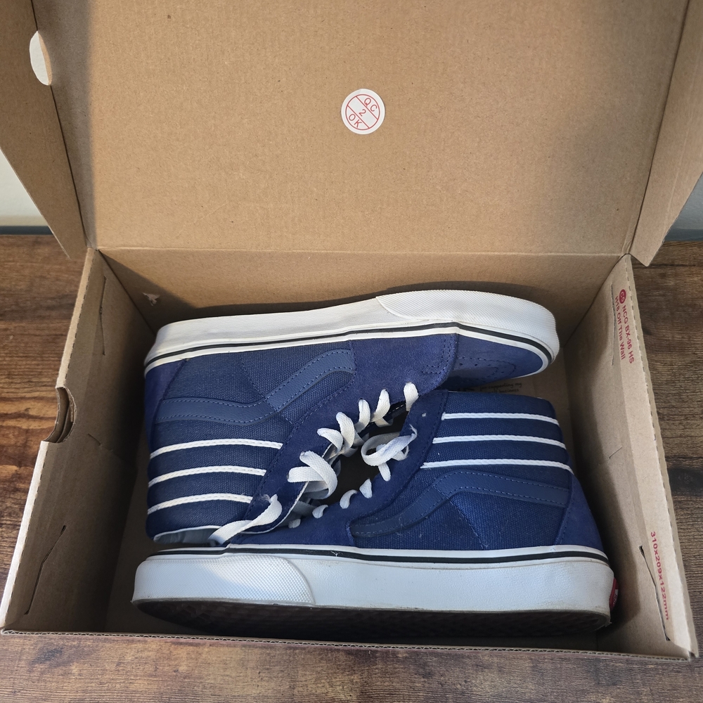 Vans Blue High-Top Sneakers - Picture 7 of 8